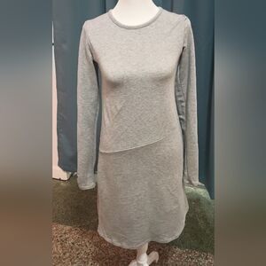 Carve Designs Heathered Gray Asymmetrical Bodycon Jersey Dress